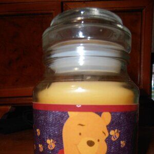 Disney Winnie the Pooh 3.4oz Glass Jar Candle ~Lemon Scented~